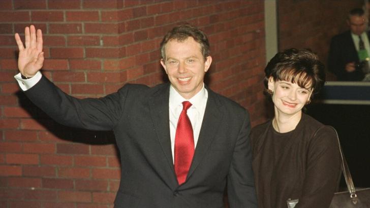 Tony and Cherie Blair on election night 1997